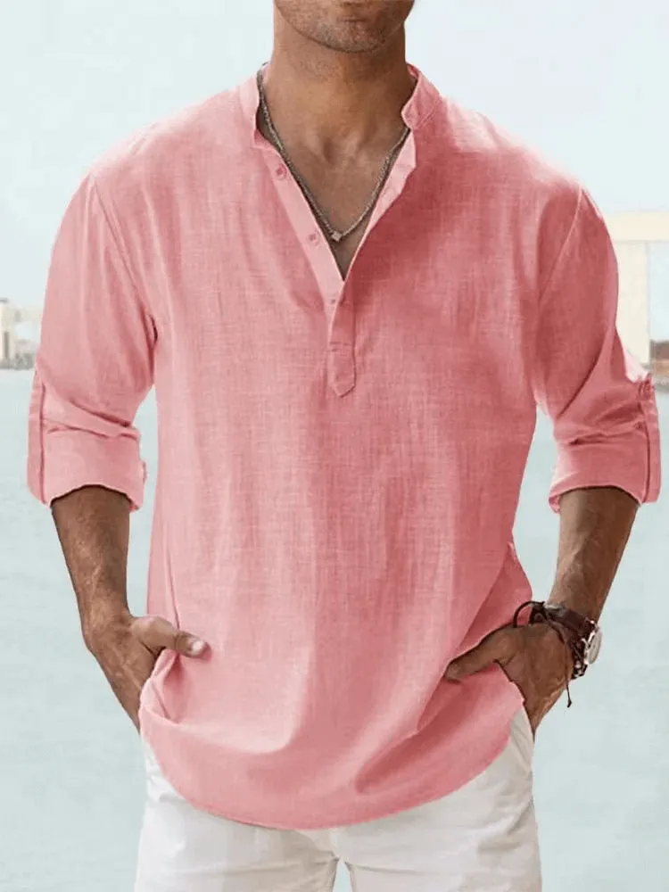 🔥 49% OFF🔥Men's linen casual long-sleeved shirt