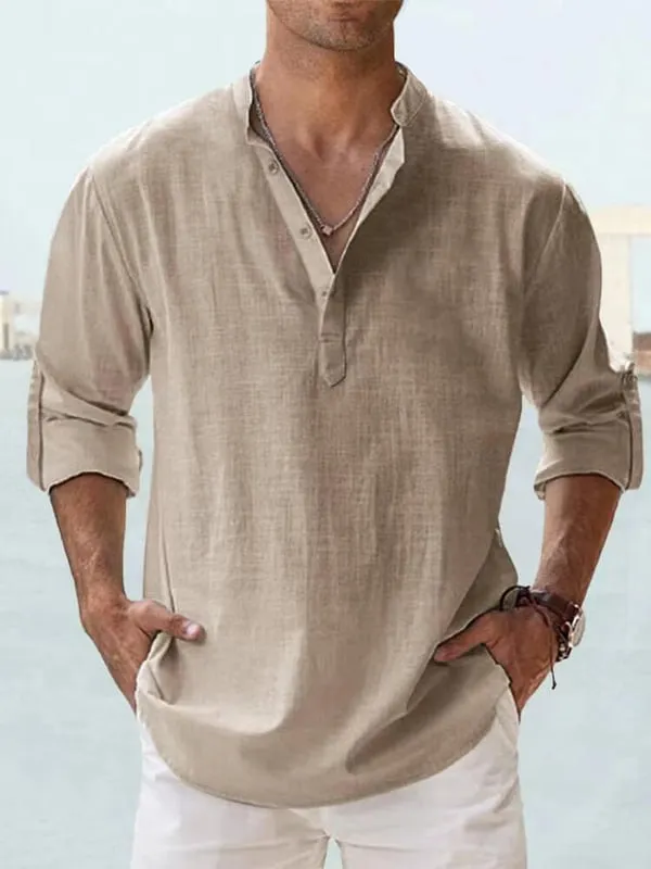 🔥 49% OFF🔥Men's linen casual long-sleeved shirt