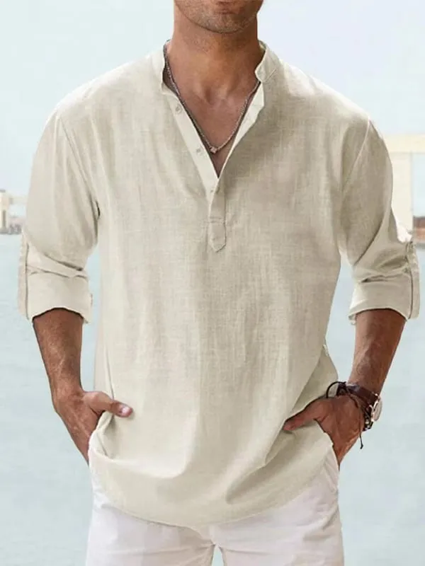 🔥 49% OFF🔥Men's linen casual long-sleeved shirt