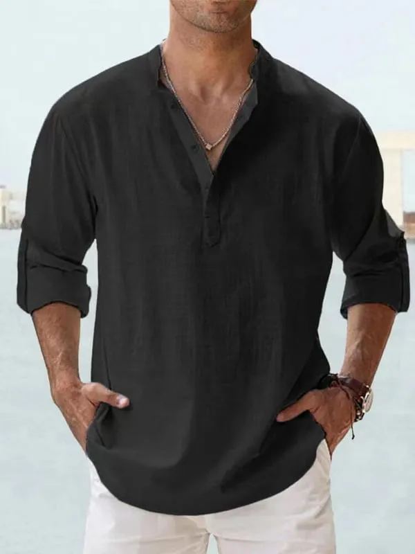 🔥 49% OFF🔥Men's linen casual long-sleeved shirt