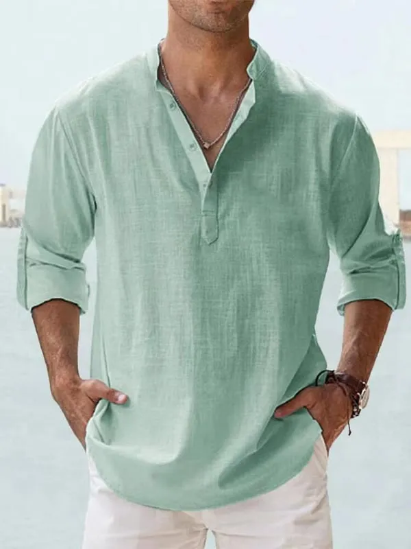 🔥 49% OFF🔥Men's linen casual long-sleeved shirt