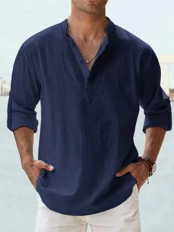 🔥 49% OFF🔥Men's linen casual long-sleeved shirt