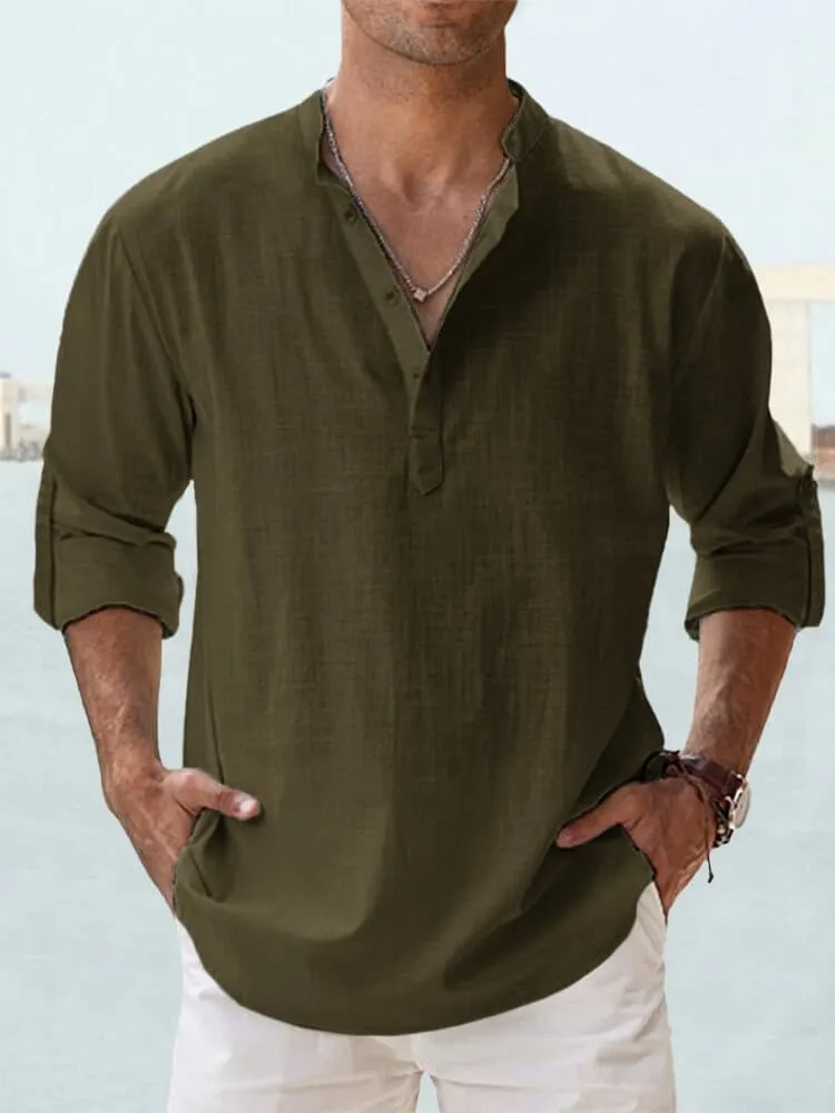 🔥 49% OFF🔥Men's linen casual long-sleeved shirt