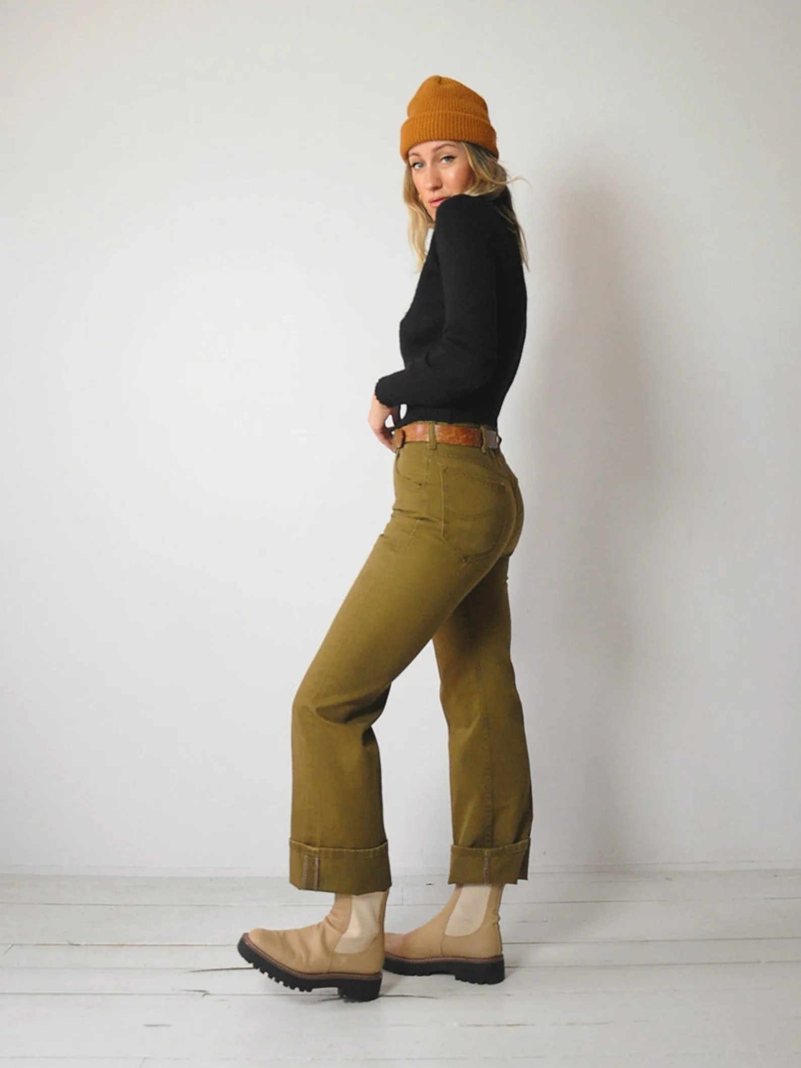 1970's Olive Lee Jeans 28x30.5"