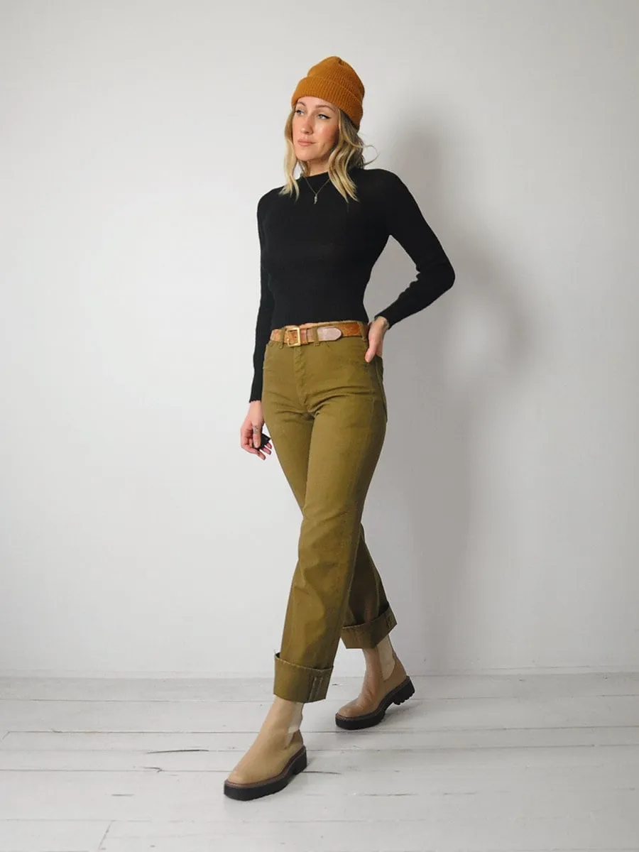 1970's Olive Lee Jeans 28x30.5"