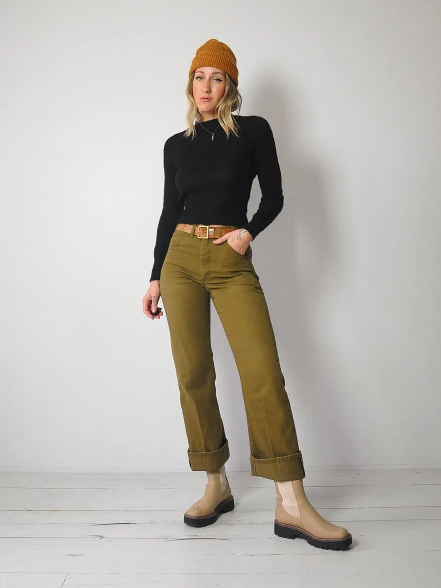 1970's Olive Lee Jeans 28x30.5"