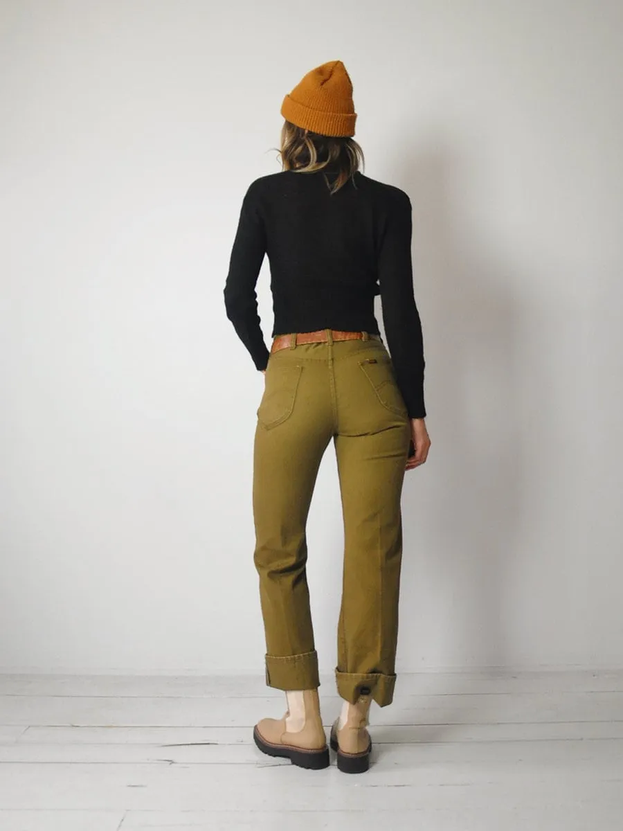 1970's Olive Lee Jeans 28x30.5"