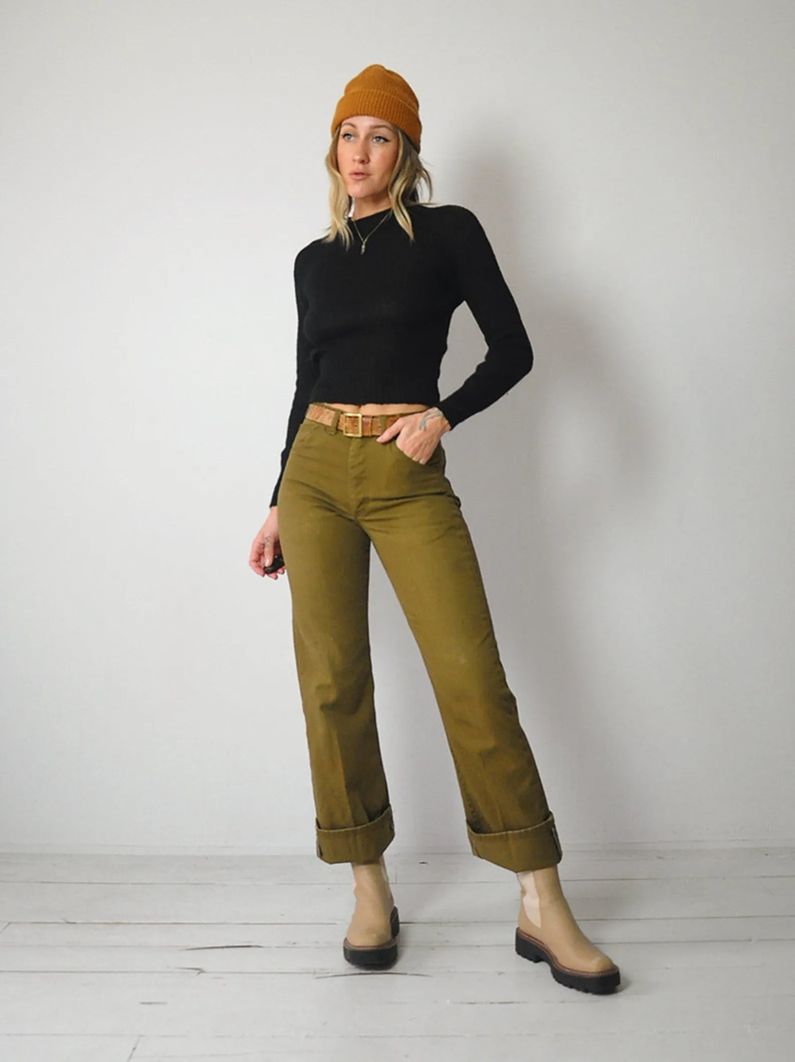 1970's Olive Lee Jeans 28x30.5"