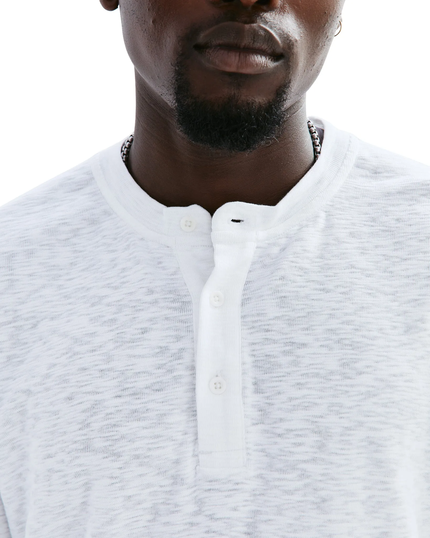 1X1 Slub Knit Henley - Men's|-|Chandail tricoté 1x1 Slub Henley - Homme