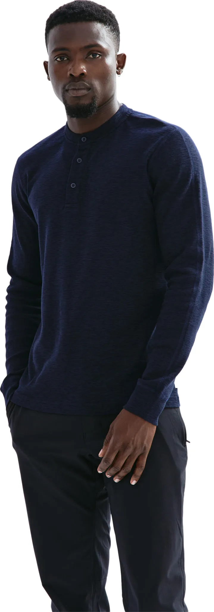 1X1 Slub Knit Henley - Men's|-|Chandail tricoté 1x1 Slub Henley - Homme