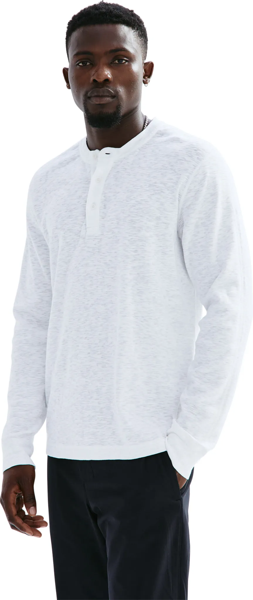 1X1 Slub Knit Henley - Men's|-|Chandail tricoté 1x1 Slub Henley - Homme