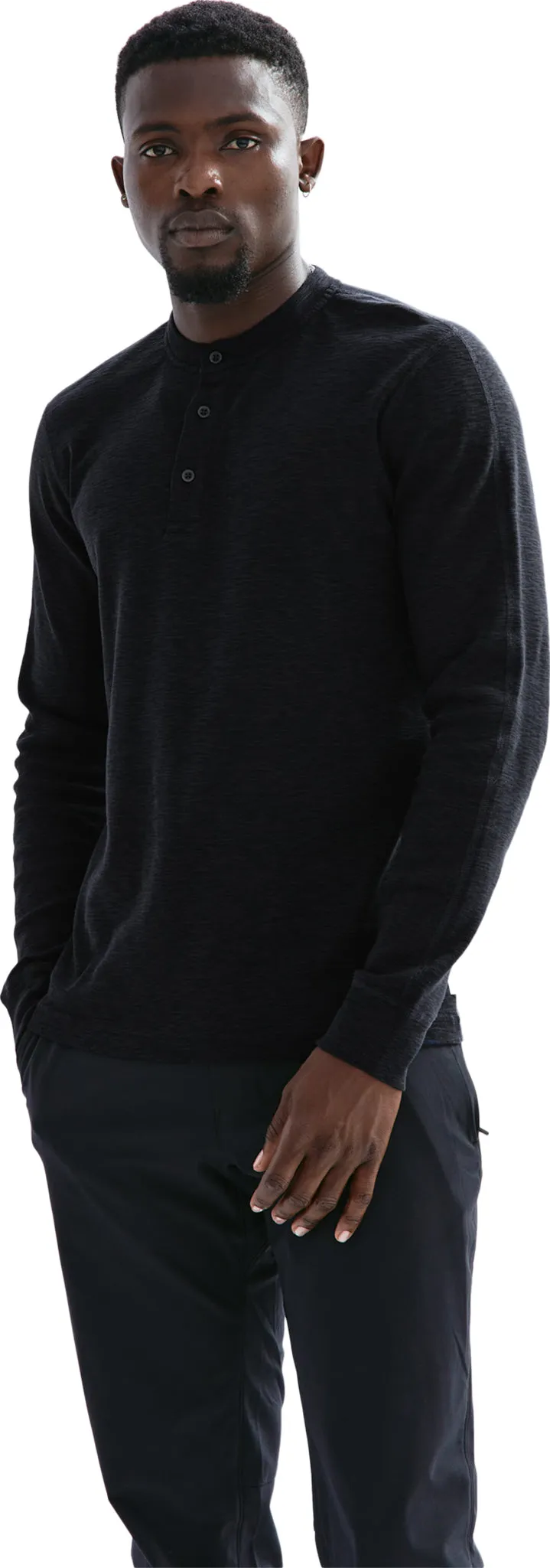 1X1 Slub Knit Henley - Men's|-|Chandail tricoté 1x1 Slub Henley - Homme