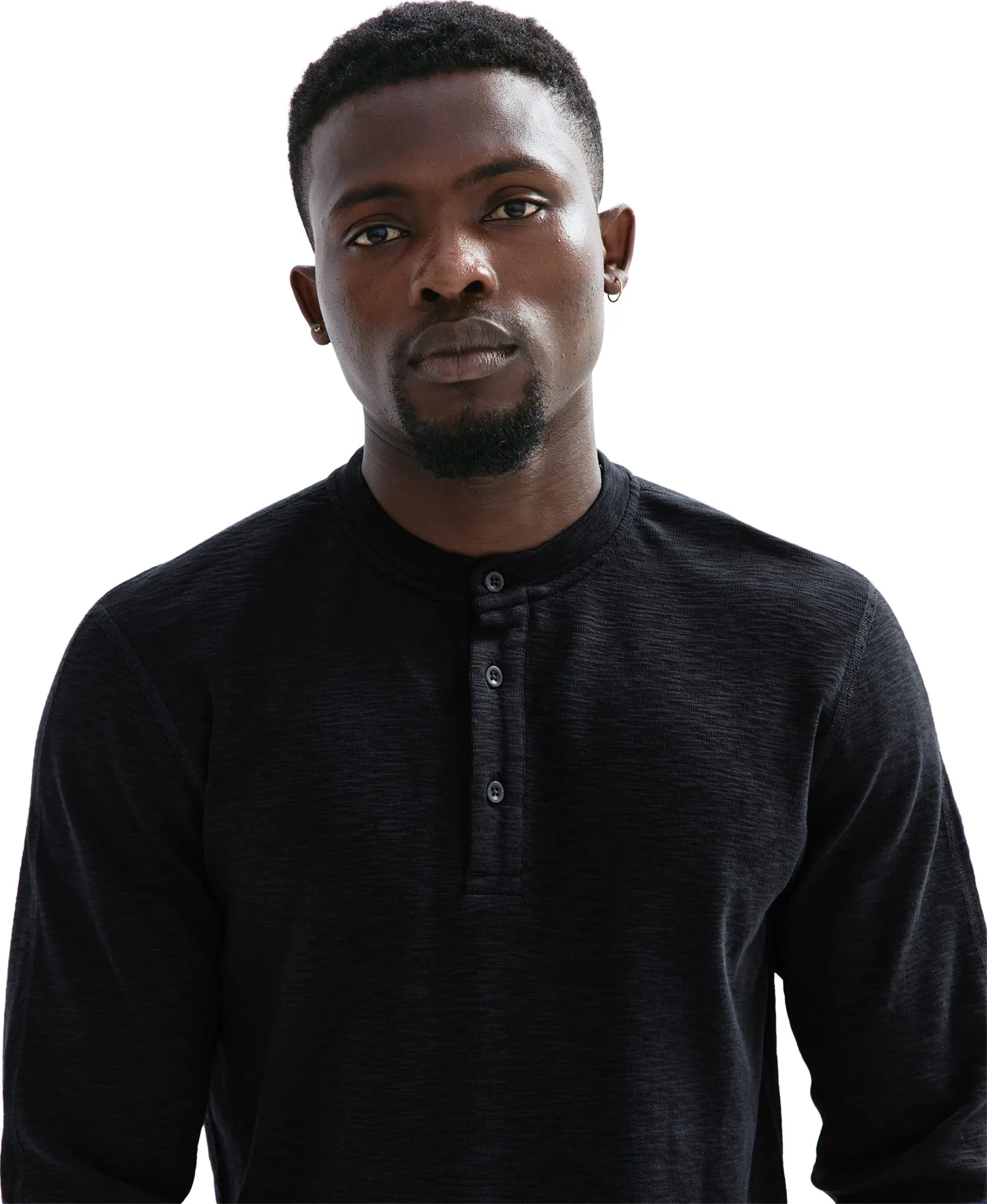 1X1 Slub Knit Henley - Men's|-|Chandail tricoté 1x1 Slub Henley - Homme