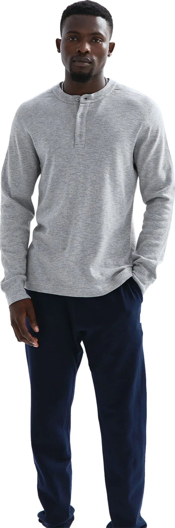 1X1 Slub Knit Henley - Men's|-|Chandail tricoté 1x1 Slub Henley - Homme