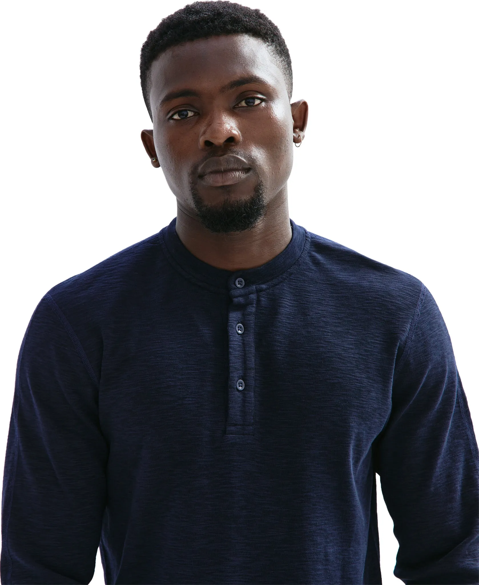 1X1 Slub Knit Henley - Men's|-|Chandail tricoté 1x1 Slub Henley - Homme