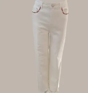 87321001 Denim Pant - White