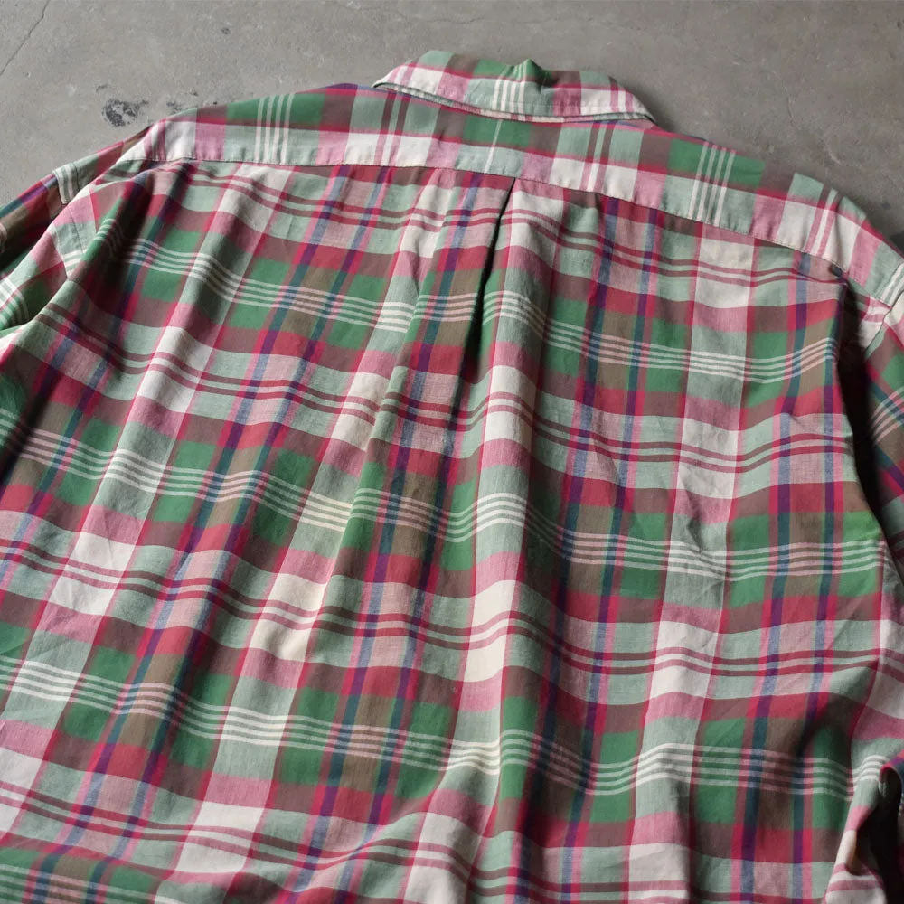 90's Ralph Lauren チェック ボタンダウンシャツ 240327 S2061