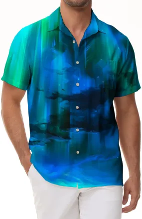 Abstract fun animal dolphin men's casual shirt short sleeve regular shirt tops fashion camping beach