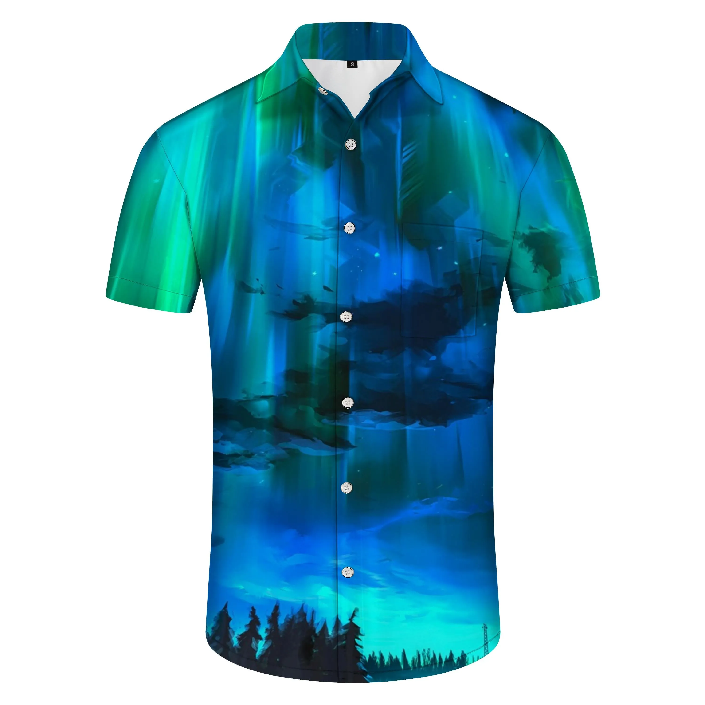 Abstract fun animal dolphin men's casual shirt short sleeve regular shirt tops fashion camping beach