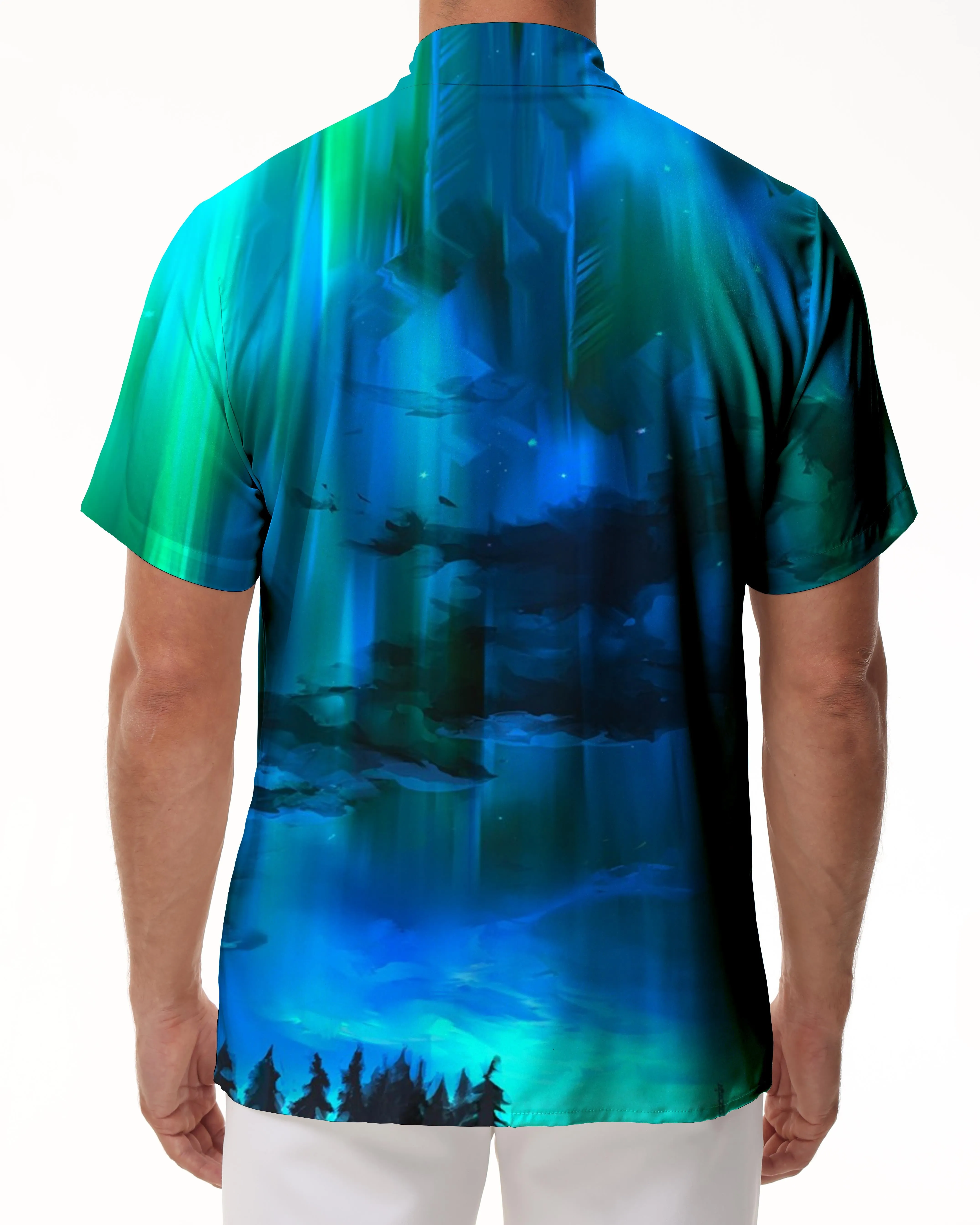 Abstract fun animal dolphin men's casual shirt short sleeve regular shirt tops fashion camping beach