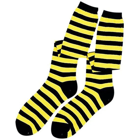 Black and Yellow Striped Bee Socks