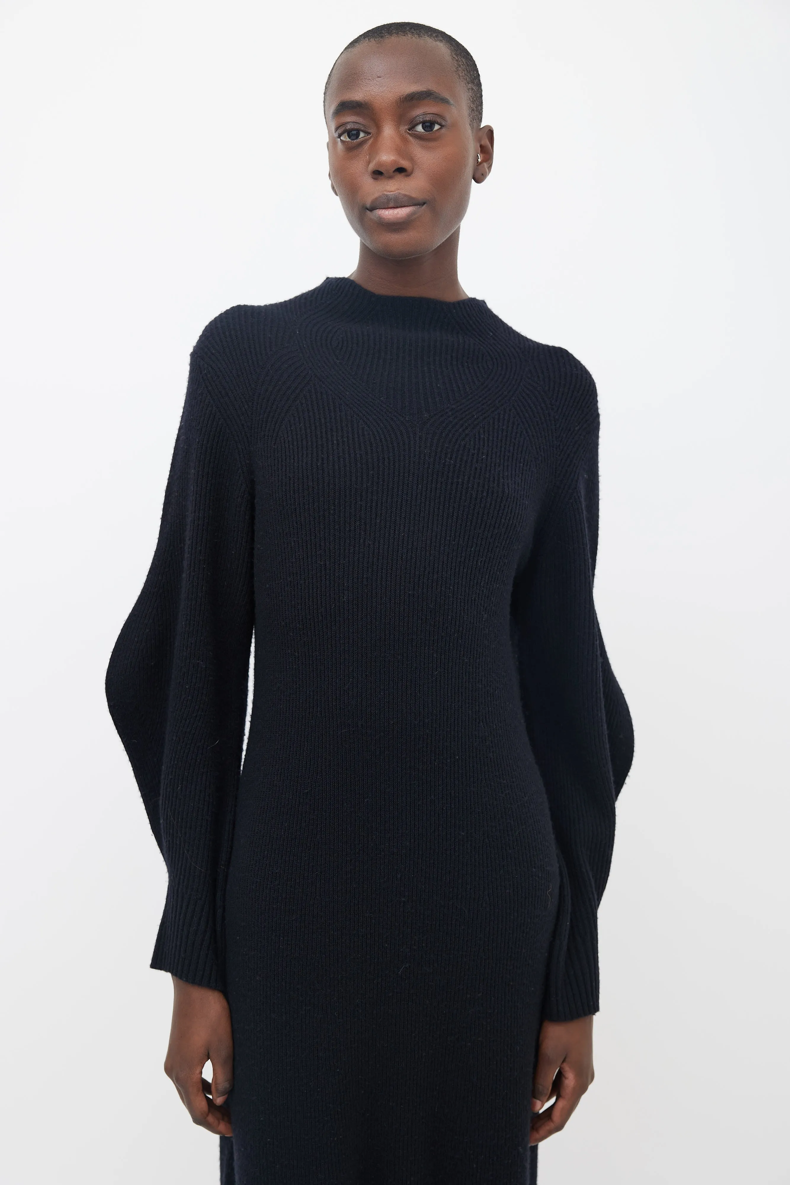 Black Tesoro Knit  Dress