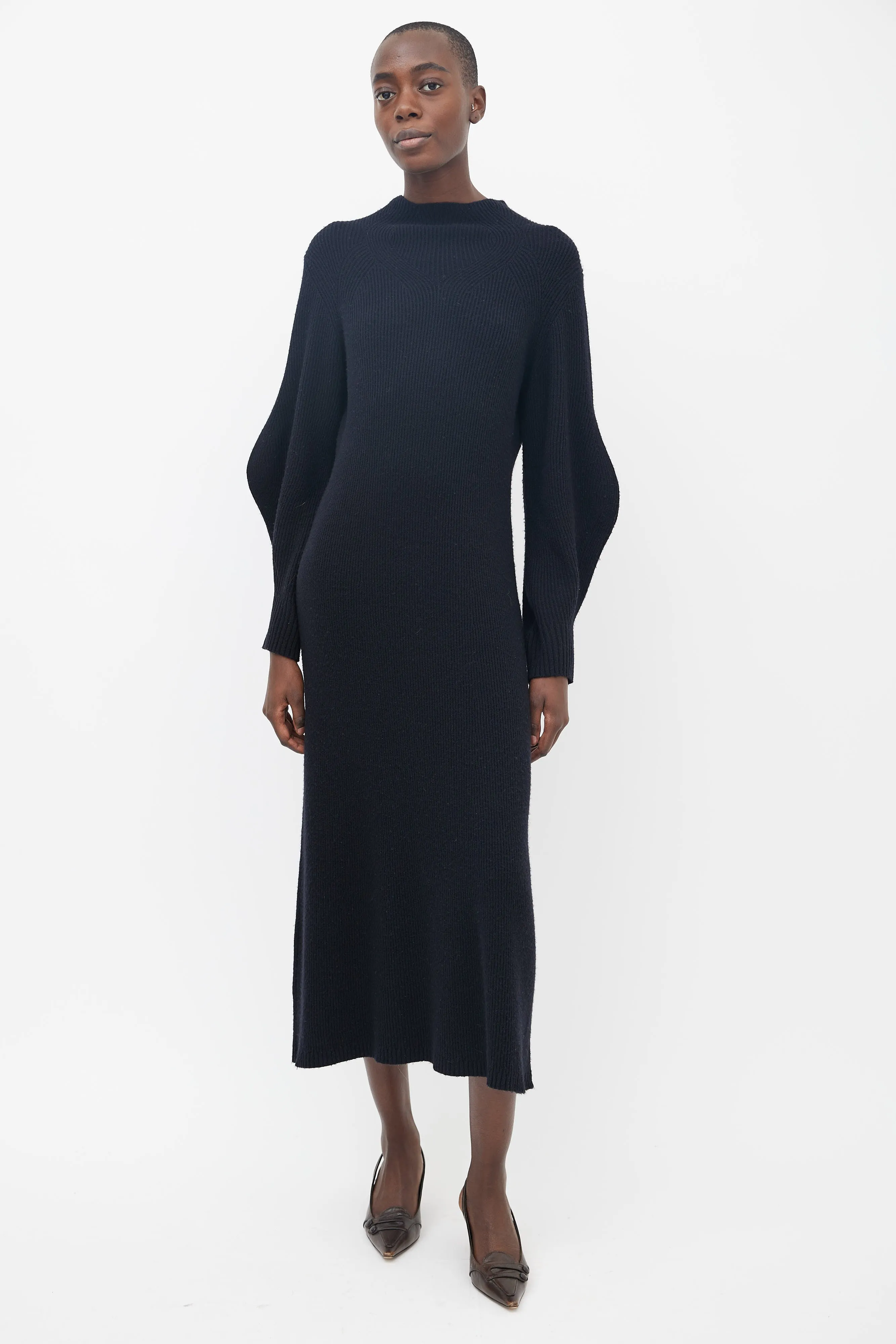 Black Tesoro Knit  Dress
