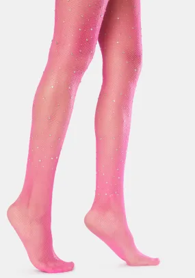 Candy Fairy Glam Pearl Fishnet Tights