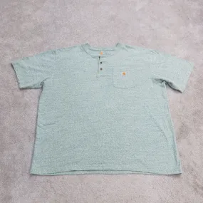 Carhartt Shirt Mens 2XL Gray Henley Original Fit Lightweight Outdoors Pocket