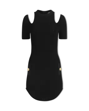 Cold Shoulder Knitted Mini Dress