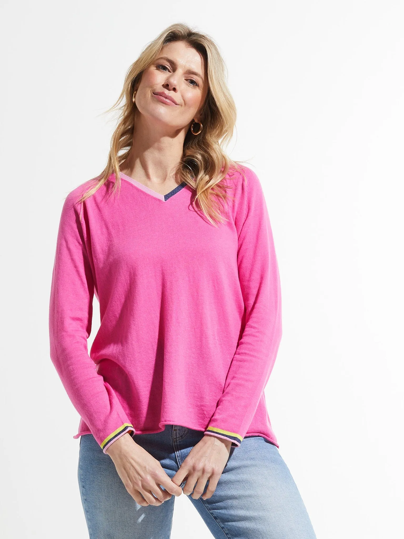 Colorful V Sweater