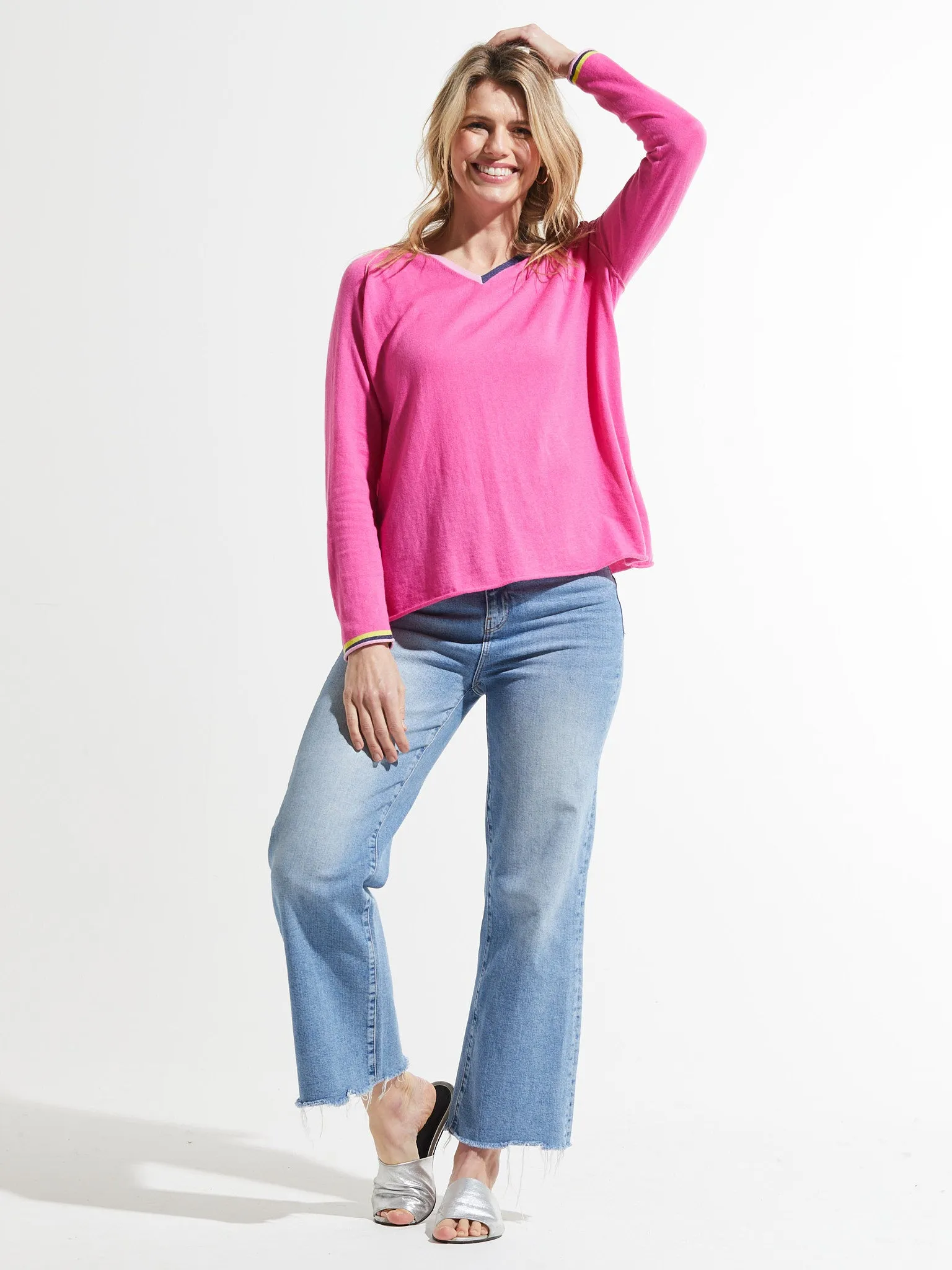 Colorful V Sweater