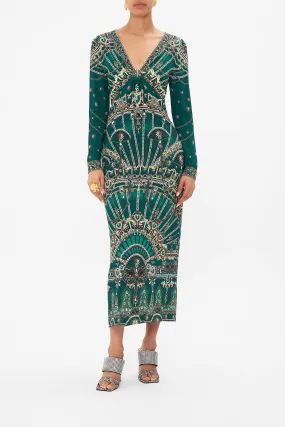 CUT OUT JERSEY DRESS WITH HARDWARE A VENICE VEIL
