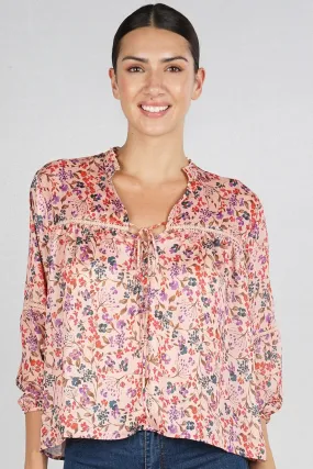 Dainty Floral Print Flowy Bohemian Top