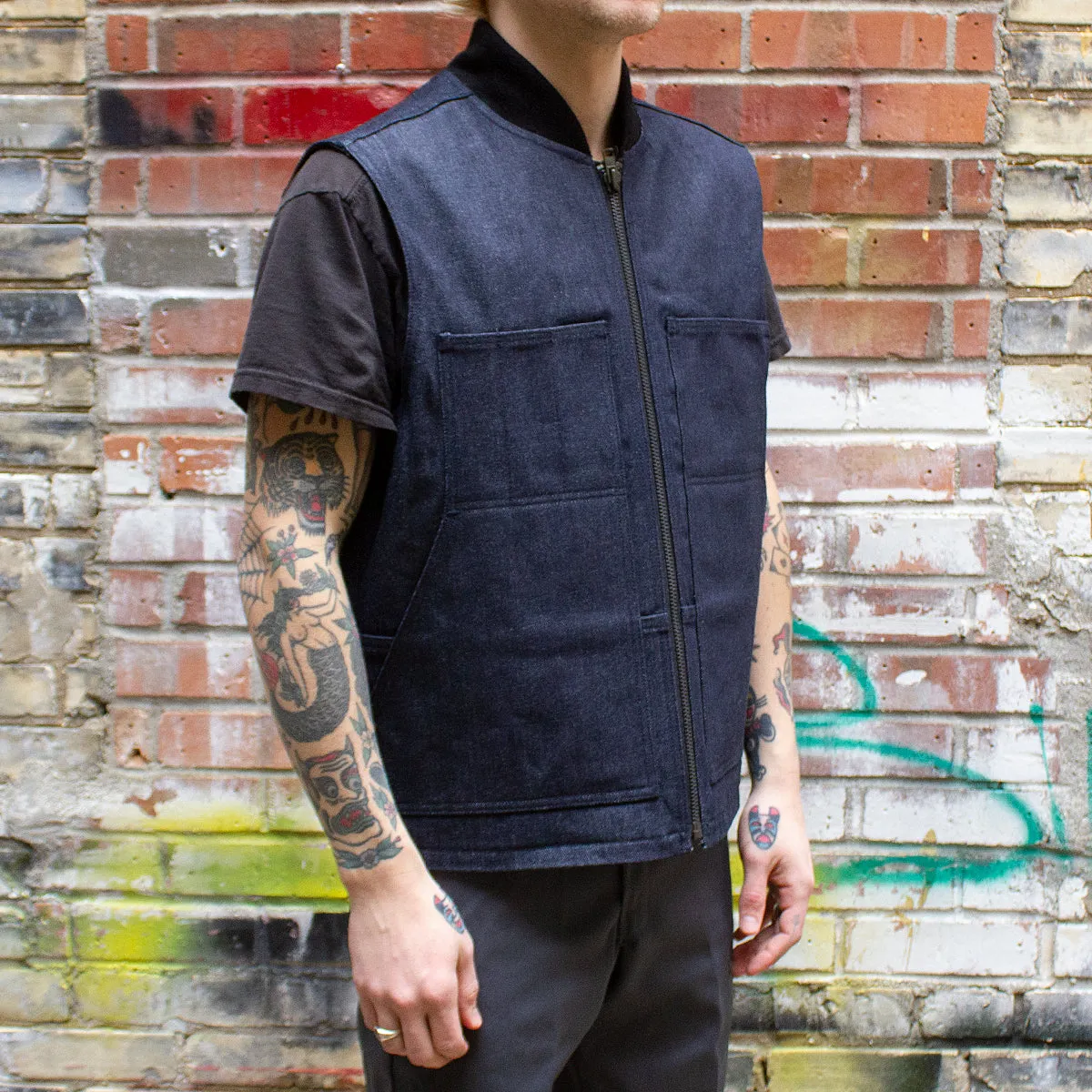 Denim Insulated Work Vest