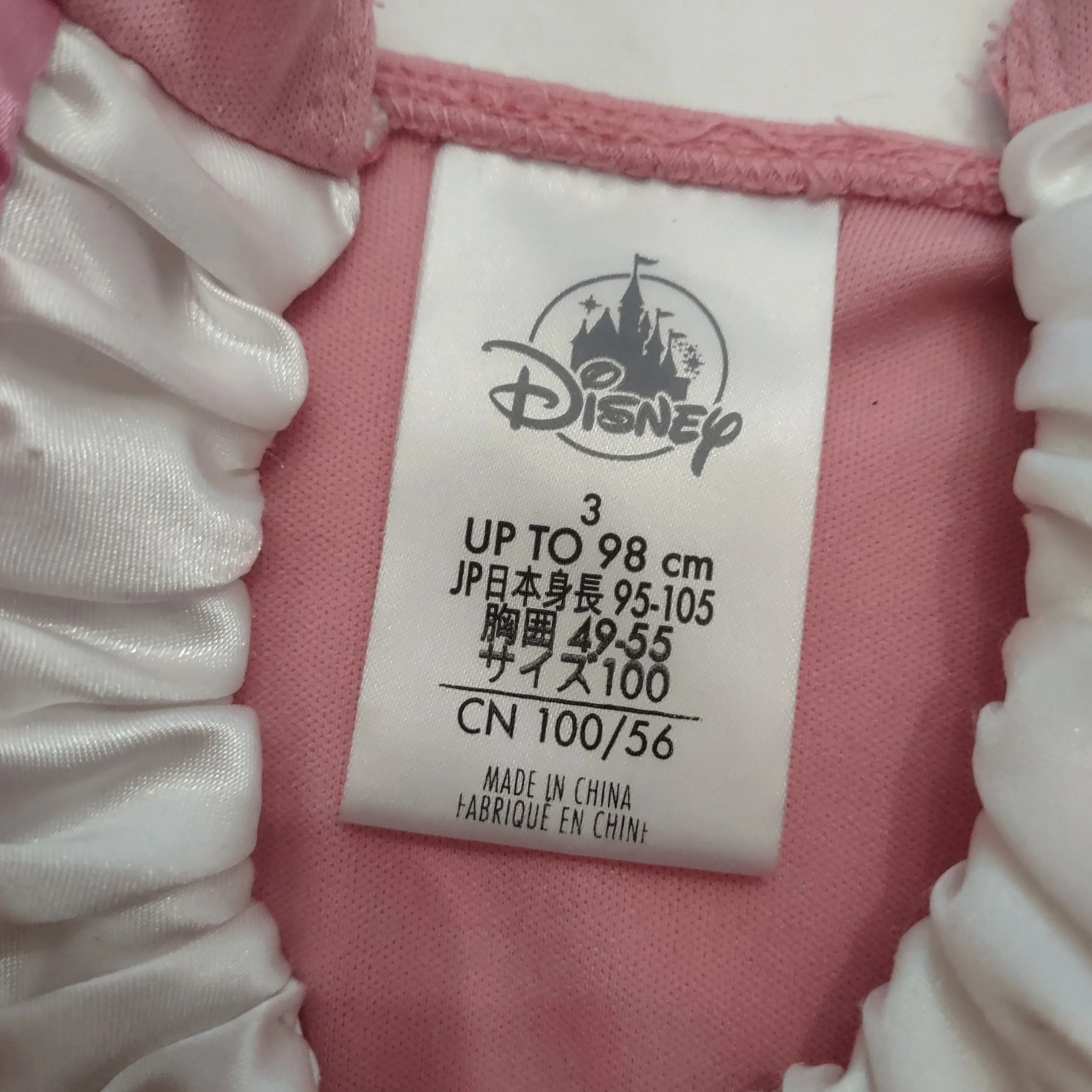 Disney Minnie Mouse Toddler Size 3 Pink Dress Costume