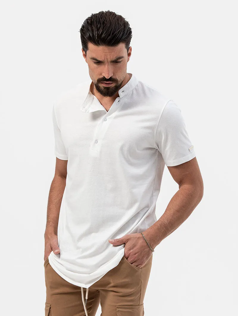 EDWARD HENLEY T-SHIRT IN WHITE