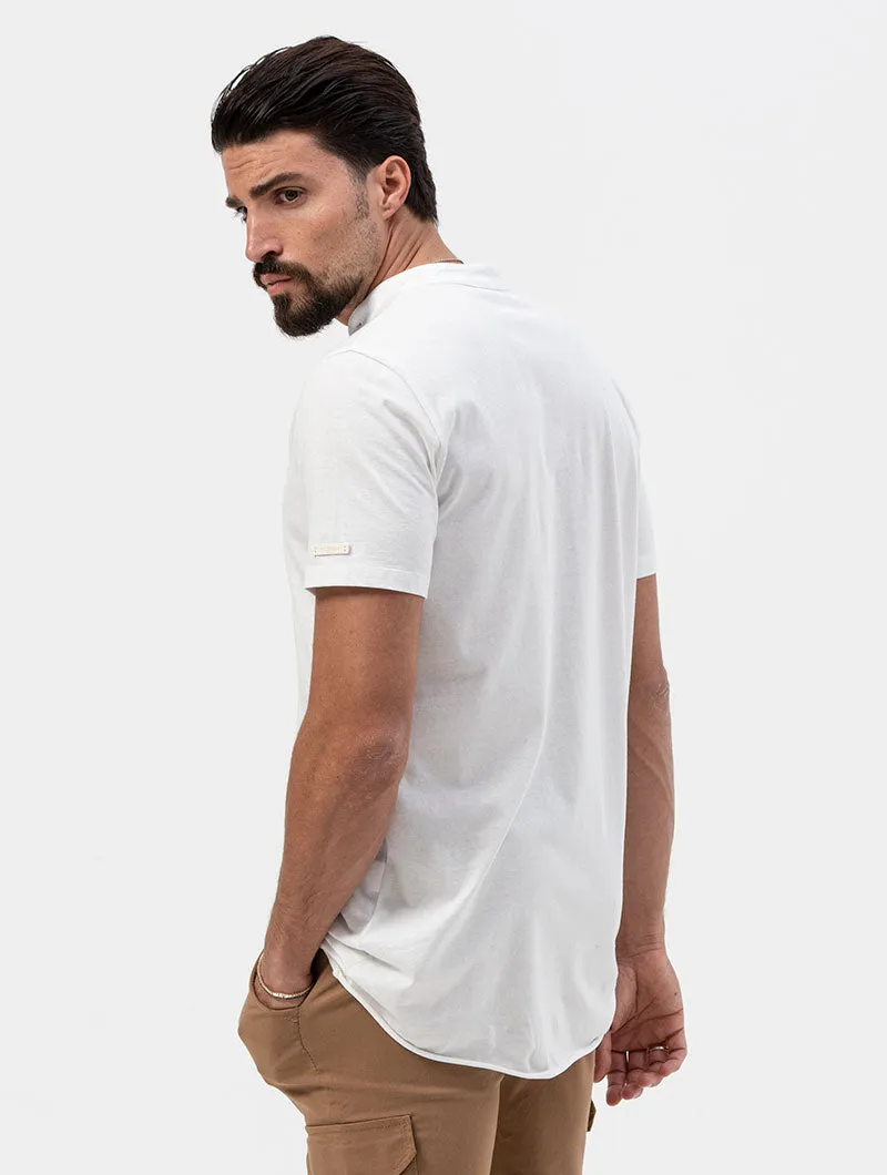 EDWARD HENLEY T-SHIRT IN WHITE