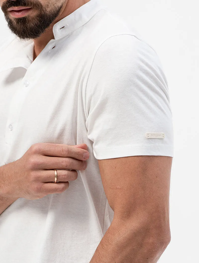 EDWARD HENLEY T-SHIRT IN WHITE