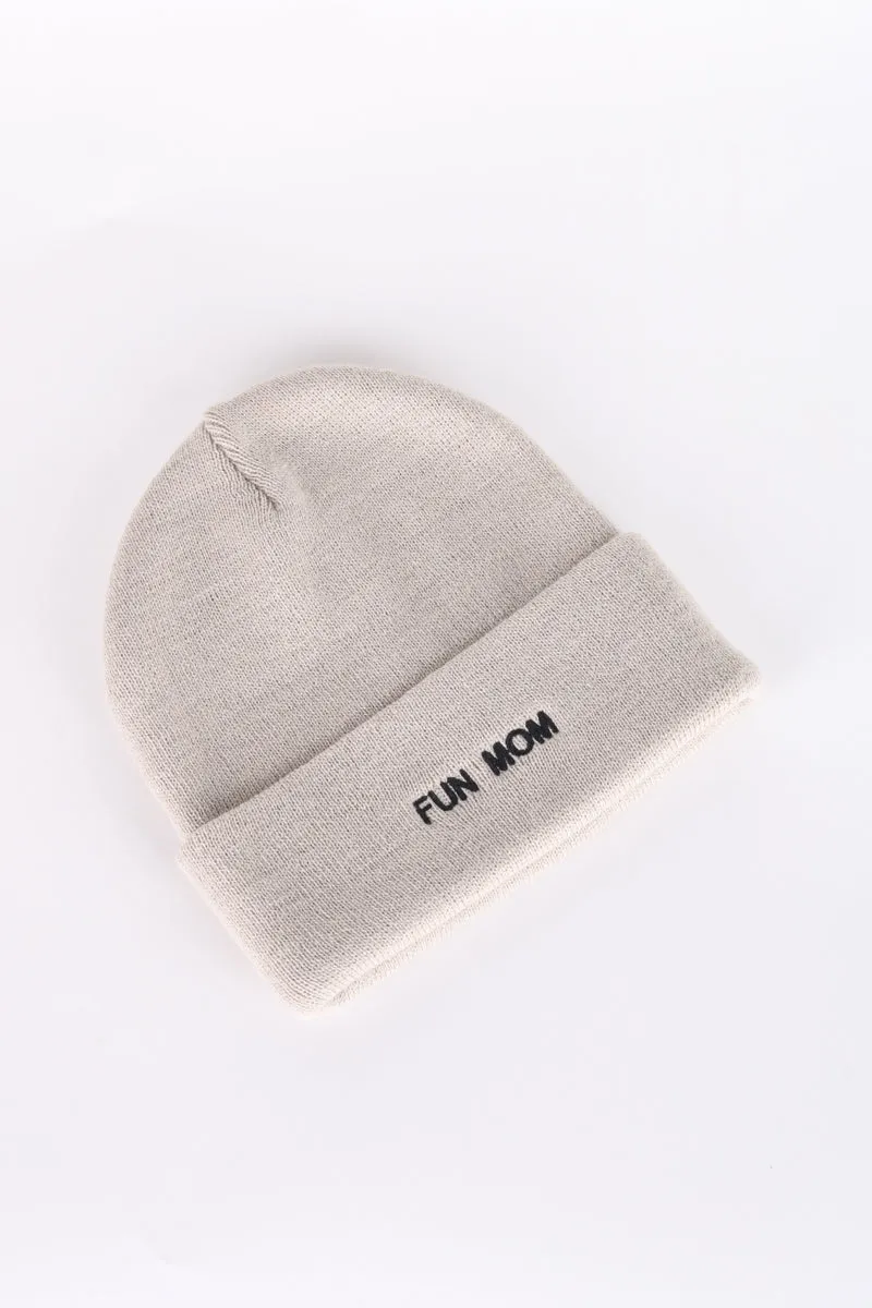 FUN MOM KNIT BEANIE