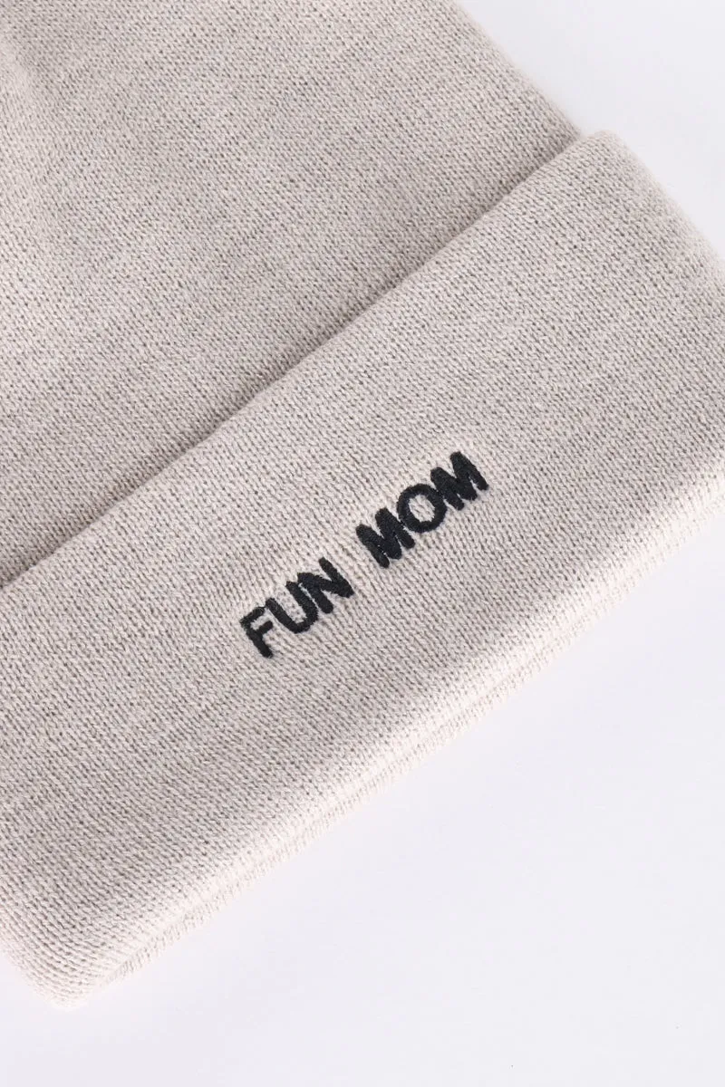 FUN MOM KNIT BEANIE