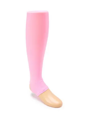 Girls Pink Solid Color Stretchy Trendy Footless Tights 1-15