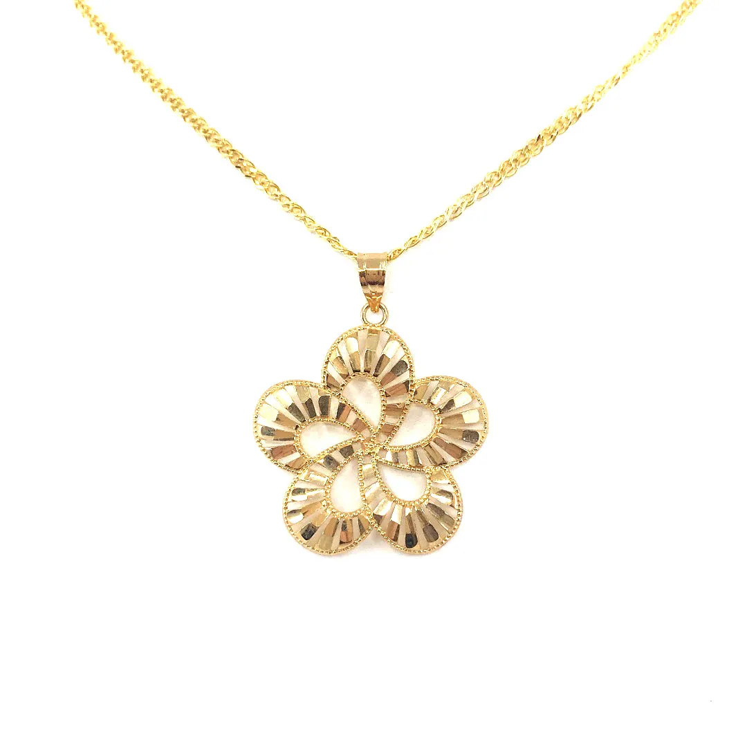 Gold Flower Pendant