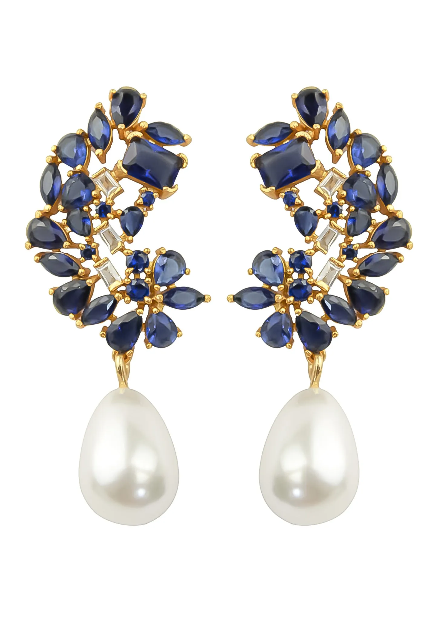 Golden Frosty Pearl Earrings