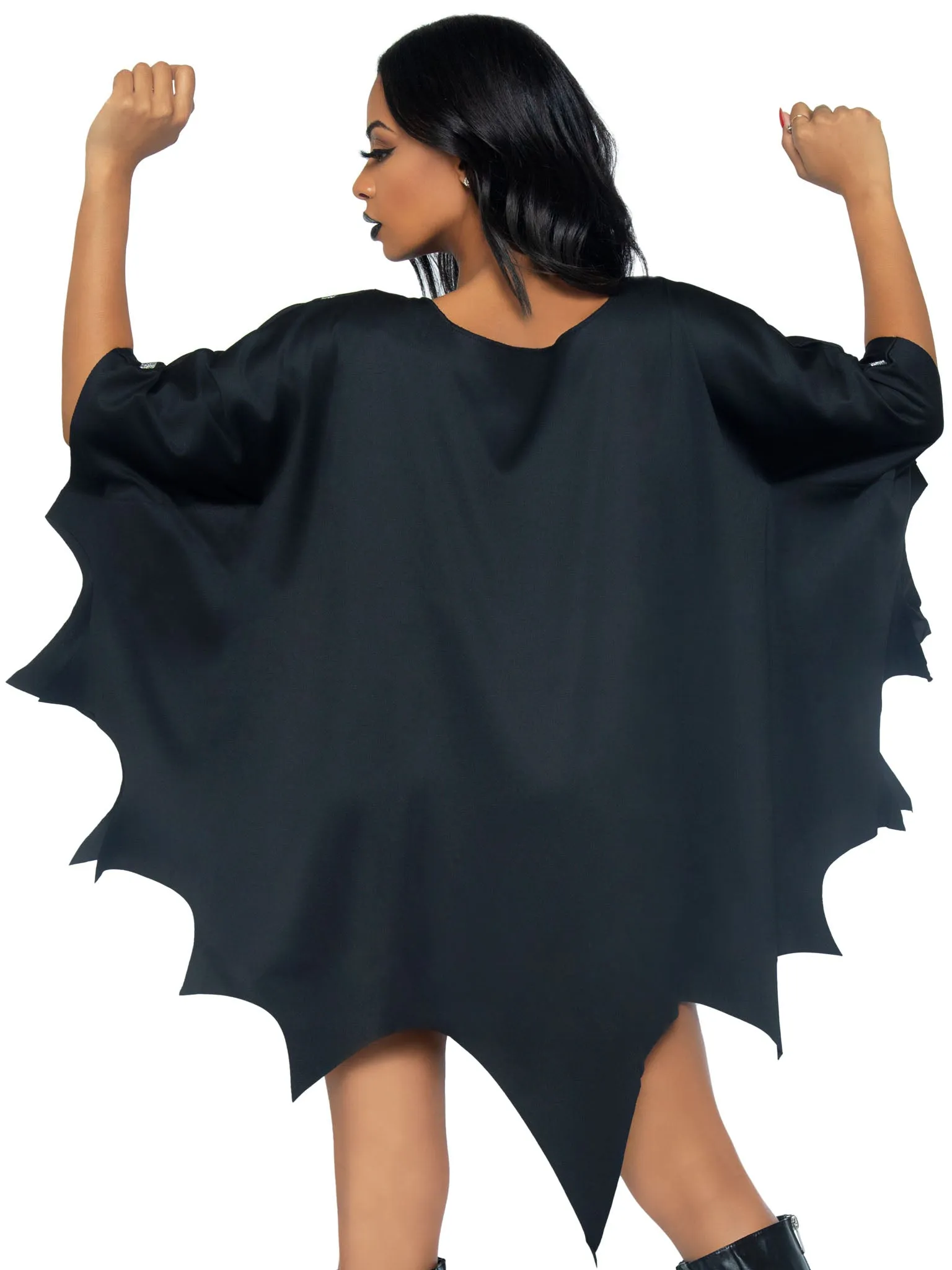 Gothic Glitter Spider Web Costume Poncho