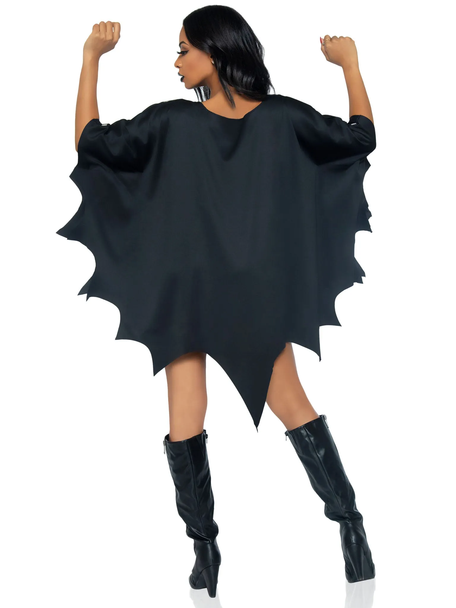 Gothic Glitter Spider Web Costume Poncho