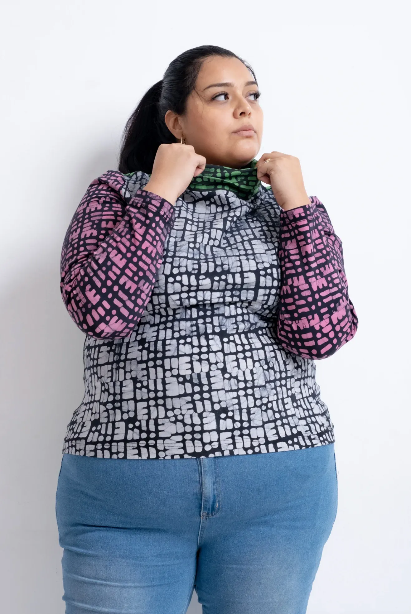 Hand Dyed Stricta Turtleneck in Carnival