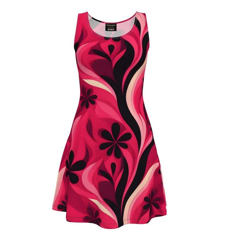 Honolulu Print Skater Dress - Airline Series