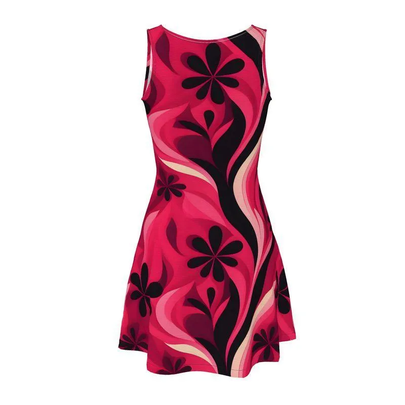 Honolulu Print Skater Dress - Airline Series
