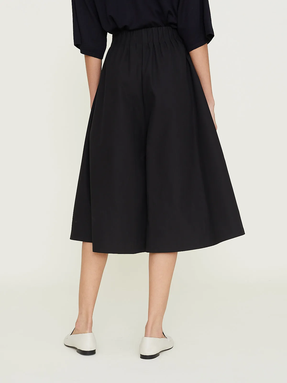 Irma Large Pull-On Culotte Pants in Black